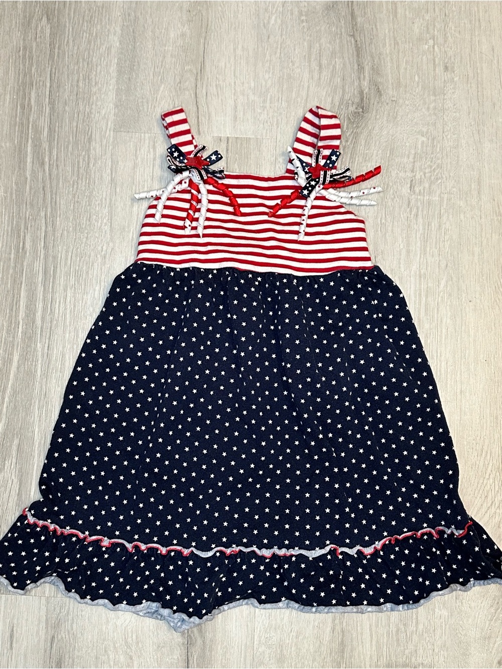 Kids dresses - 2 for $15 - Girls' Red & Navy Star Stripe Summer Dress